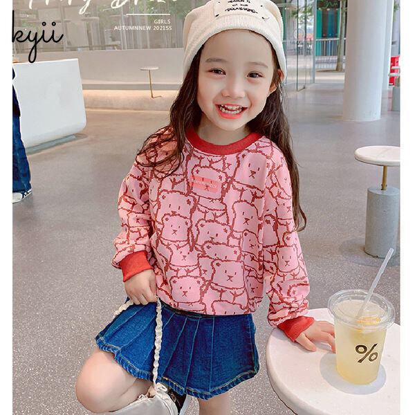 KYII Autumn baby Korean children fashion long-sleeved knit shirt girls Casual Top kyii0060