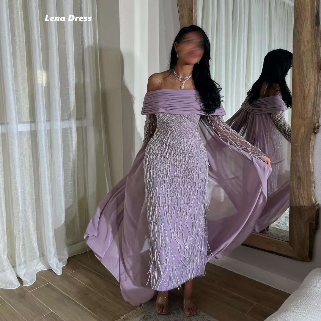 Lena Custom Made Elegant Evening Dresses for Woman Luxury Evening Dresses 2025 Beads Mermaid Wedding Guest Dress Women Ball Gown