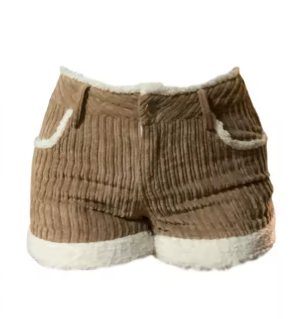 Women Vintage Maillard Korean Y2k Gyaru Low Waist Corduroy Shorts 2000s Kpop Japanese Harajuku Cyber Punk Hot Pants Idols Shoujo