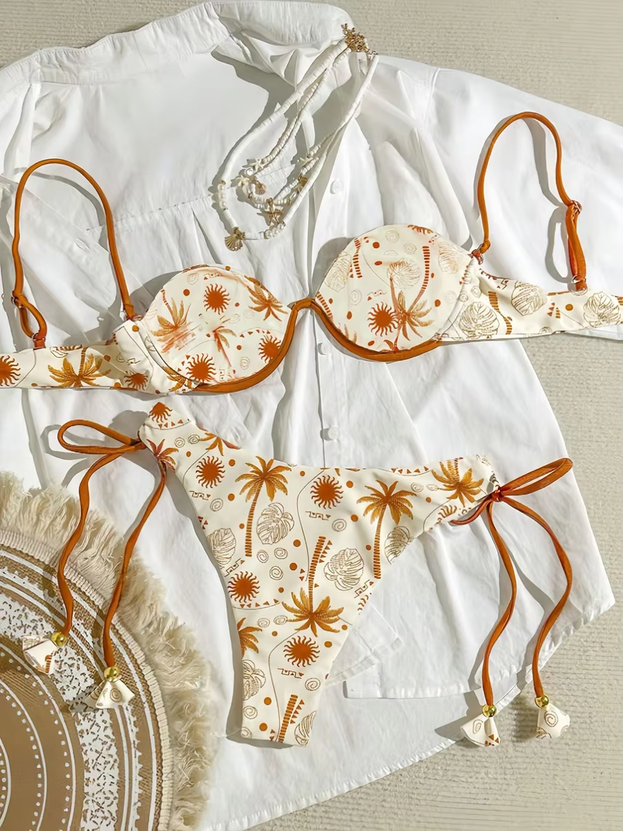 Sexy Women Swimsuit Female Print Swimwear Push Up Brazilian Micro Bikini Beachwear Bikini Set Biquini Swimming Suit